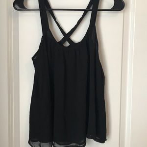 Express Black sheer tank top